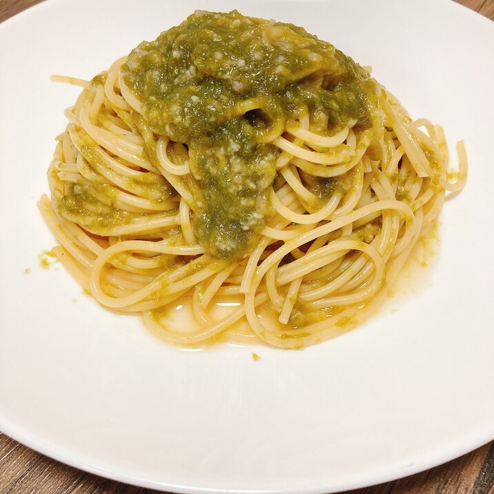 海苔とろろの和風パスタ